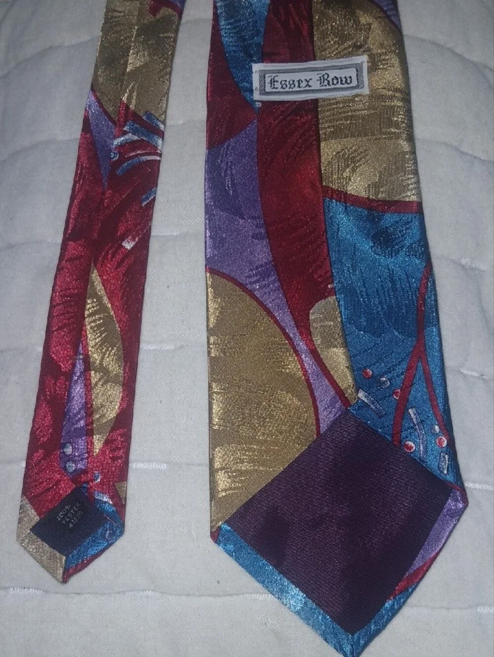 70s Vintage Essex Row Abstract  Fireworks Tie